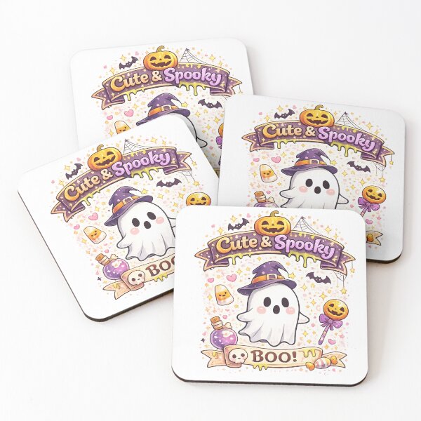 Item preview, Cute & Spooky Kawaii Ghost Halloween Sticker | Pastel Witch Ghost Boo Cute Halloween Art designed and sold by sumodesign.