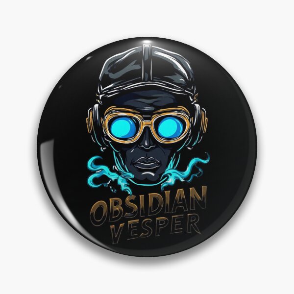 Item preview, Obsidian Vesper Minimal Icon - Premium Enamel Rebel Art_02 designed and sold by Shift-Bloom.