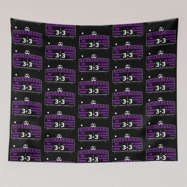 Item preview, Soccer Scoreboard Humor for the Indecisive Soccer Fan - Purple designed and sold by Beachy.