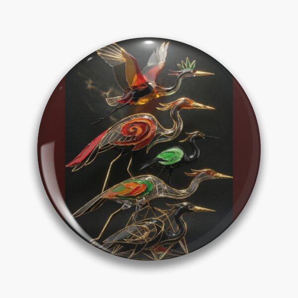 Item preview,  Elegant Golden Glass Cranes designed and sold by  Color & Form.