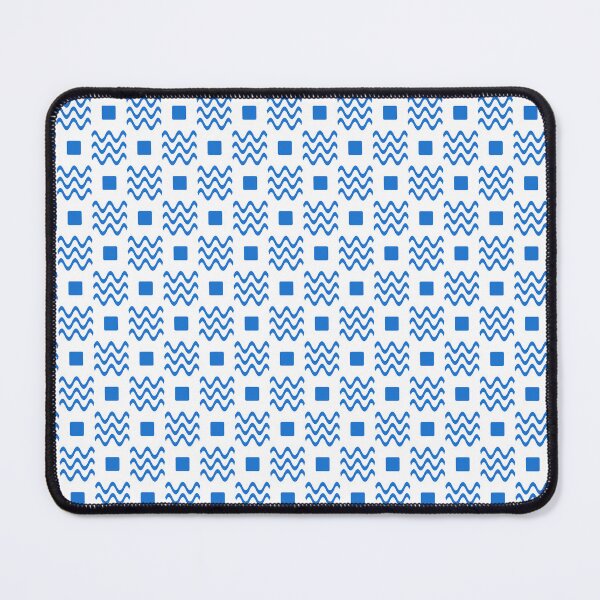Item preview, Bright navy blue & white wavy seamless pattern designed and sold by Mint + Midnight.