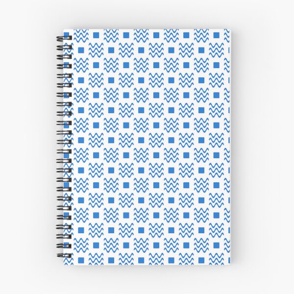 Item preview, Bright navy blue & white wavy seamless pattern designed and sold by Mint + Midnight.