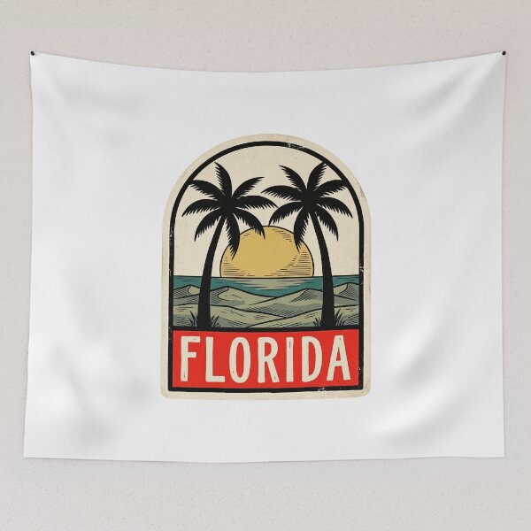 Item preview, Vintage Florida Sunshine Coast Palms Retro Art designed and sold by Paper Drip.