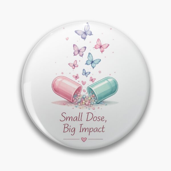 Item preview, Small Dose Big Impact T-Shirt | Watercolor Medicine Butterfly Nurse Gift | Inspirational Healthcare designed and sold by K Mood Studio.