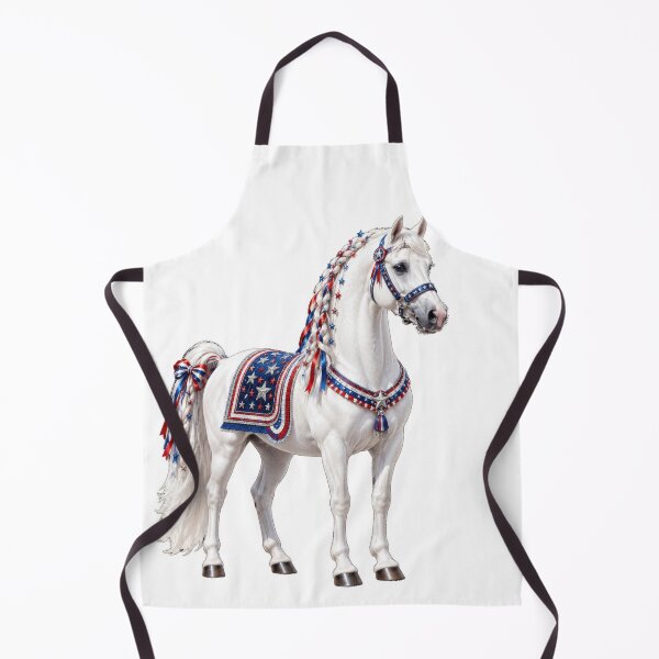 Item preview, Patriotic White Horse American Flag Art designed and sold by jgvisualarts.