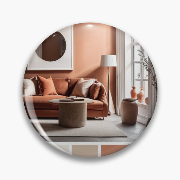 Item preview, Interior Design - Contemporary Living Room, Terracotta and Ochre Harmony designed and sold by Reverso-Design.