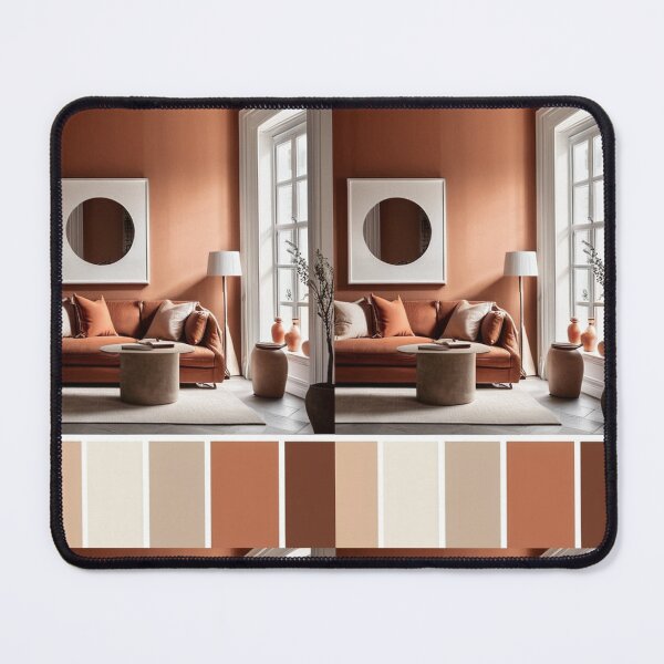 Item preview, Interior Design - Contemporary Living Room, Terracotta and Ochre Harmony designed and sold by Reverso-Design.