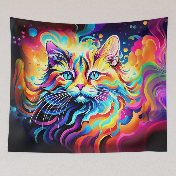 Item preview, Psychedelic Kitty designed and sold by Raging Woody Designs.