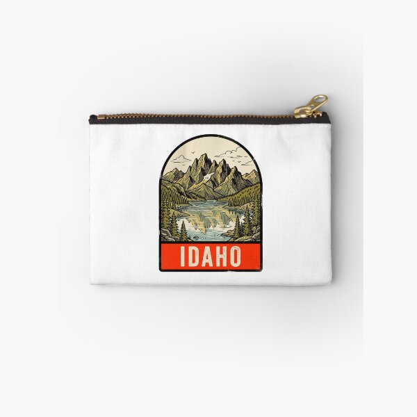 Item preview, Vintage Idaho Rocky Mountains Lake Retro Travel Badge designed and sold by Paper Drip.