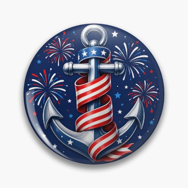 Item preview, Patriotic Anchor Flag Ribbon Fireworks Fourth July designed and sold by jgvisualarts.
