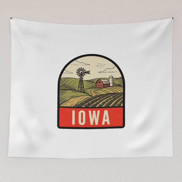 Item preview, Vintage Iowa Farmland Windmill Retro Travel designed and sold by Paper Drip.