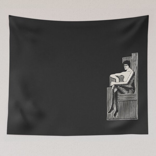 Item preview, Geometric Linocut Art - Seated Figure by Samuel Jessurun de Mesquita designed and sold by LockeL.