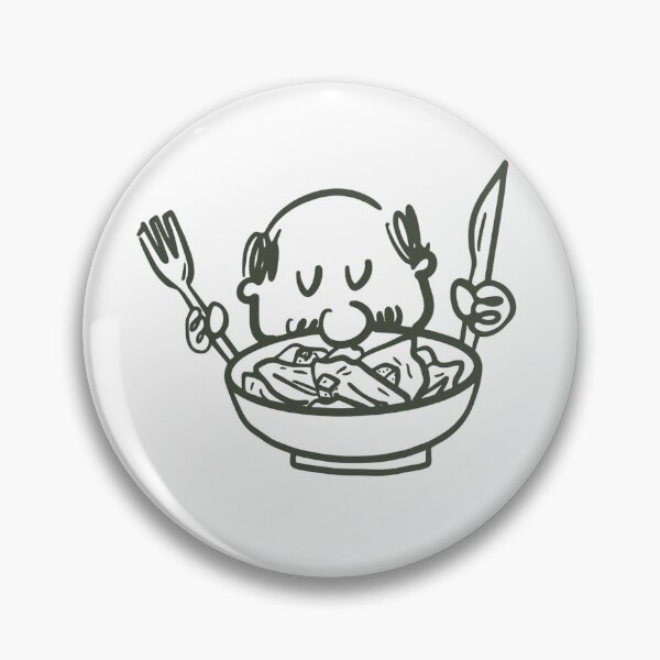 Item preview, Hungry Foodie Doodle Character Cute Noodle Lover Minimalist Line Art Design designed and sold by ASfindsStore.