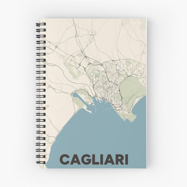 Item preview, Cagliari Map designed and sold by MapsNerd.