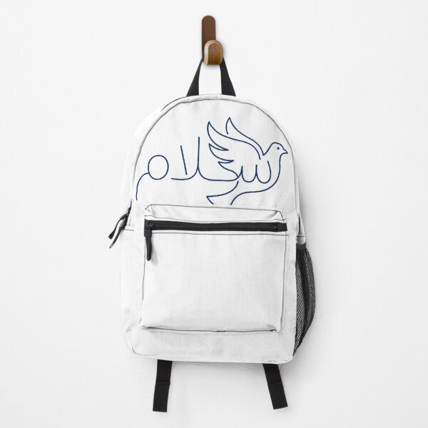 Item preview, Salam Arabic Peace Dove Minimal Calligraphy Art Print designed and sold by Presshue.