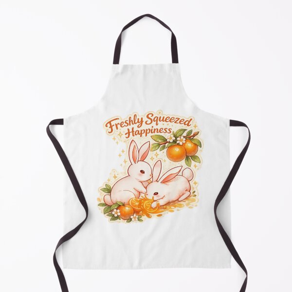 Item preview, Freshly Squeezed Happiness Cute Bunny and Orange Watercolor Design | Kawaii Rabbit Citrus Aesthetic Sticker designed and sold by sumodesign.
