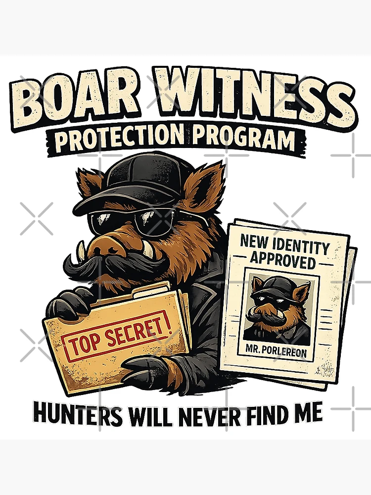 Thumbnail 3 of 3, Poster, Boar Witness Protection Program designed and sold by C6S5M.
