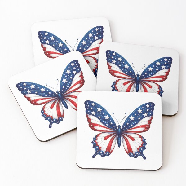 Item preview, Patriotic American Flag Butterfly Art designed and sold by jgvisualarts.