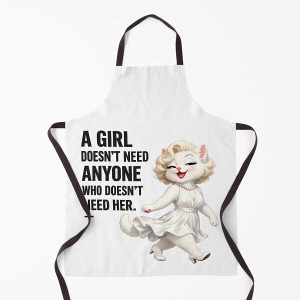 Item preview, Marilyn Monroe Inspired Cat Quote – A Girl Doesn't Need Anyone Who Doesn't Need Her – Funny Feminist Cat Art designed and sold by Donsean22.