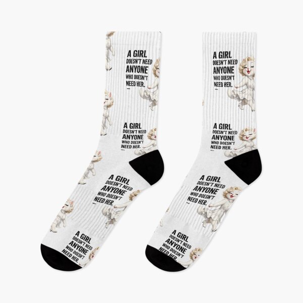 Item preview, Marilyn Monroe Inspired Cat Quote – A Girl Doesn't Need Anyone Who Doesn't Need Her – Funny Feminist Cat Art designed and sold by Donsean22.