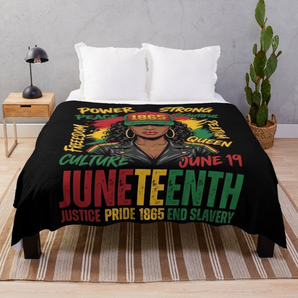 Item preview, Juneteenth Power Strong Beautiful Peace Freedom Culture Queen Preatum 1865 June 19 Justice Pride 1865 End Slavery African American Emancipation Day designed and sold by SofenArt.