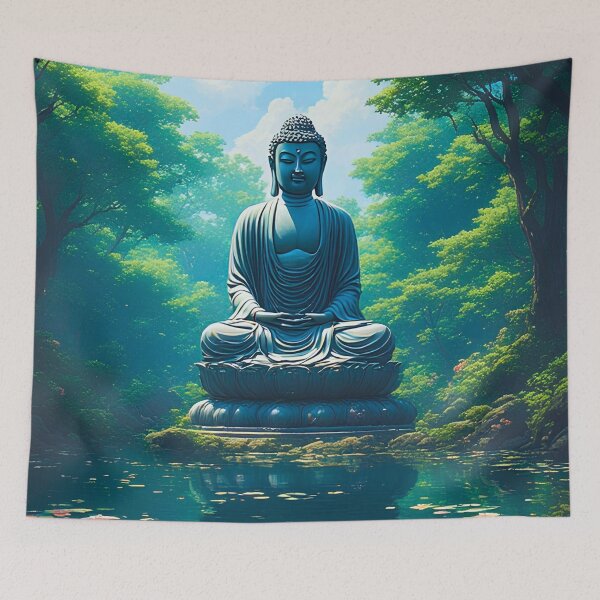 Item preview, Shinrin-Yoku Zen: Forest Pond Buddha designed and sold by ZenGrooves.