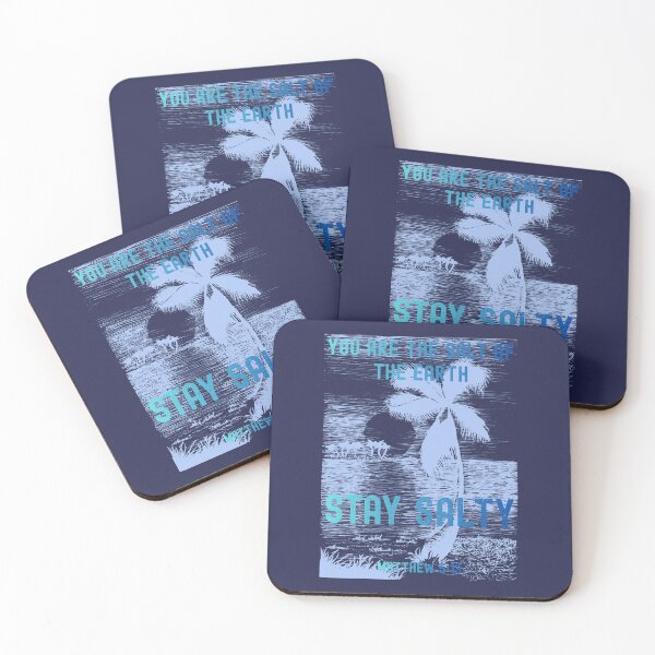 Item preview, Tropical Beach Sunset Palm Tree Paradise Stay Salty Matthew 5 13 designed and sold by Forevermore.