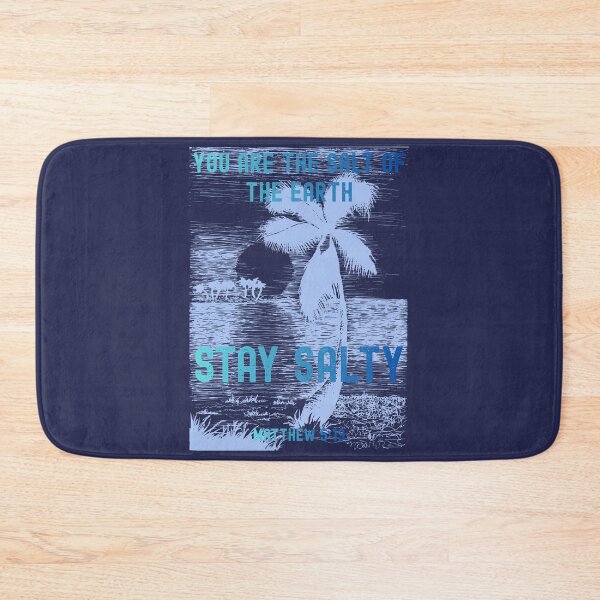 Item preview, Tropical Beach Sunset Palm Tree Paradise Stay Salty Matthew 5 13 designed and sold by Forevermore.