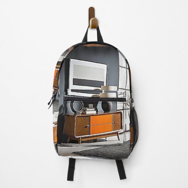 Item preview, Interior Design - Modern Living Space, Minimalist Aesthetic and Orange Touches designed and sold by Reverso-Design.