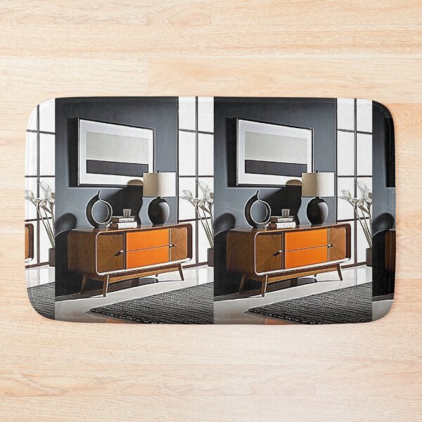 Item preview, Interior Design - Modern Living Space, Minimalist Aesthetic and Orange Touches designed and sold by Reverso-Design.