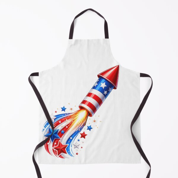 Item preview, Patriotic Firework Rocket Red White Blue designed and sold by jgvisualarts.