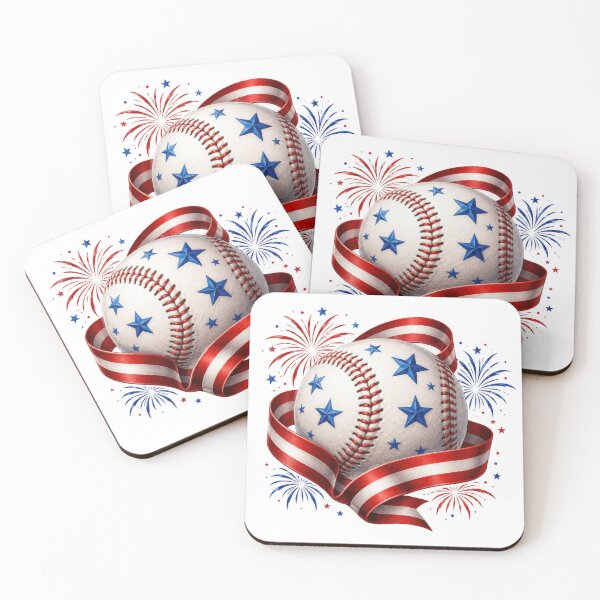 Item preview, Patriotic Baseball Fireworks American Flag Stars designed and sold by jgvisualarts.