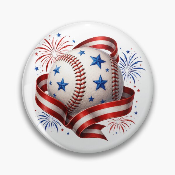 Item preview, Patriotic Baseball Fireworks American Flag Stars designed and sold by jgvisualarts.