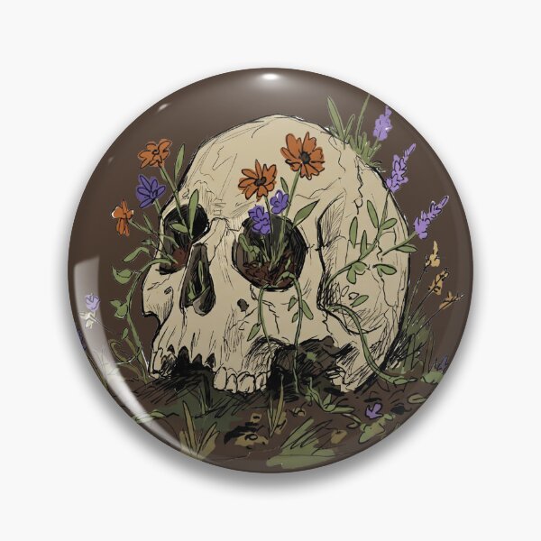 Item preview, Dark Cottagecore Floral Skull designed and sold by Efdoth-Designs.