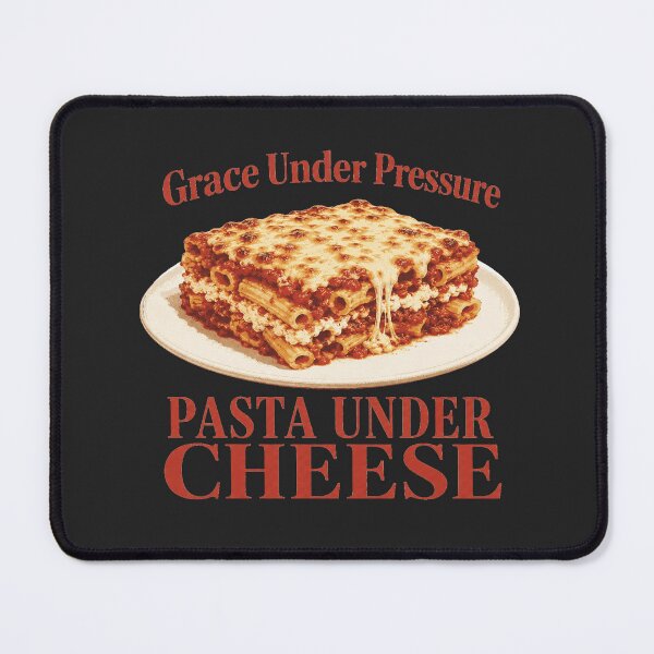 Item preview, Grace Under Pressure Pasta Under Cheese Baked Ziti designed and sold by POD DYNASTY | Original Print On Demand T-Shirt Graphics.