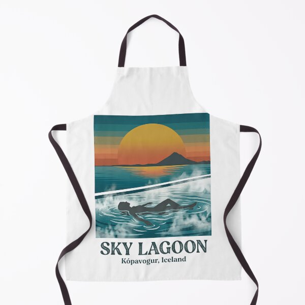 Item preview, Sky Lagoon Iceland Retro Minimalist Travel Poster designed and sold by EXATEES ⭐⭐⭐⭐⭐.