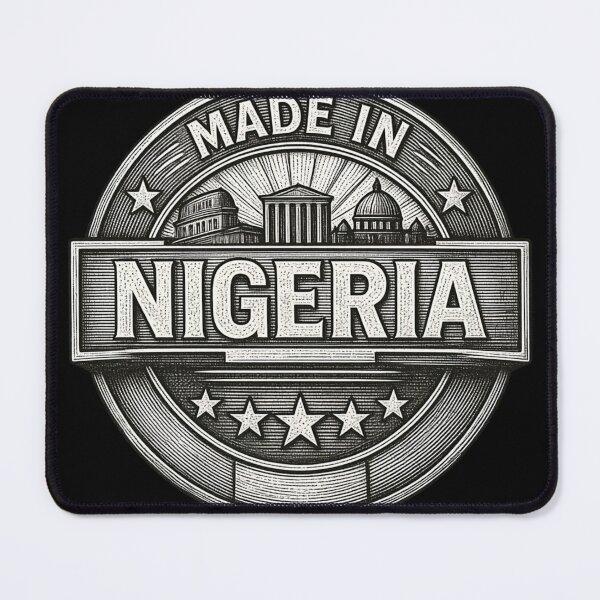 Item preview, Made In Nigeria Retro Vintage Woodcut Circular Crest designed and sold by PACS0011.