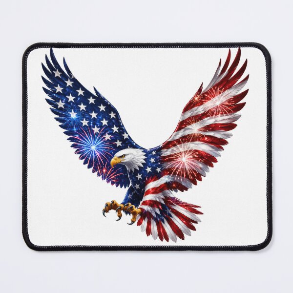 Item preview, American Bald Eagle USA Flag Fireworks Patriotic designed and sold by jgvisualarts.