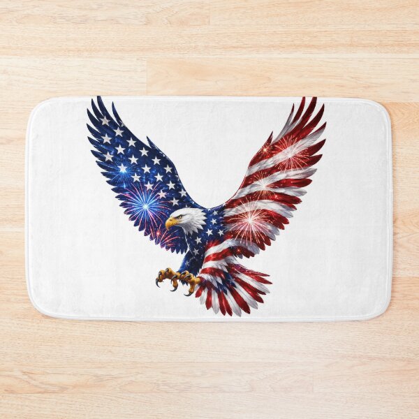 Item preview, American Bald Eagle USA Flag Fireworks Patriotic designed and sold by jgvisualarts.