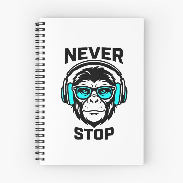 Item preview, Cool DJ Chimp Neon Blue Headphones Premium Sticker designed and sold by Mr-wow.