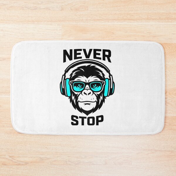 Item preview, Cool DJ Chimp Neon Blue Headphones Premium Sticker designed and sold by Mr-wow.