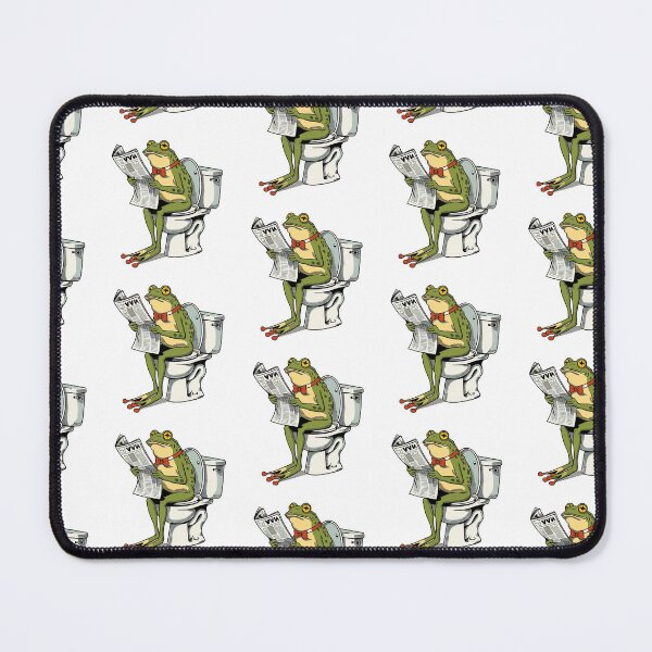 Item preview, Frog Reading Newspaper on Toilet designed and sold by Roy & Tiffany.