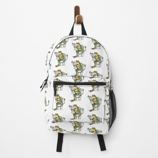 Item preview, Frog Reading Newspaper on Toilet designed and sold by Roy & Tiffany.