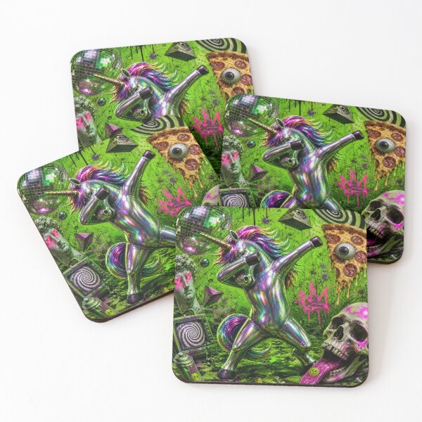 Item preview, Dabbing Unicorn Madness – Psychedelic Fisheye Chaos Design designed and sold by Jandedan.