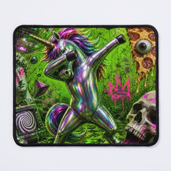 Item preview, Dabbing Unicorn Madness – Psychedelic Fisheye Chaos Design designed and sold by Jandedan.