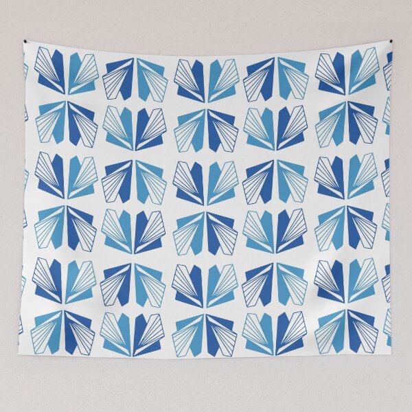 Item preview, Origami Wings — Blue Geometric Paper Art for Modern Minimalist Decor, Japandi & Abstract Lovers designed and sold by Mrsmauve.