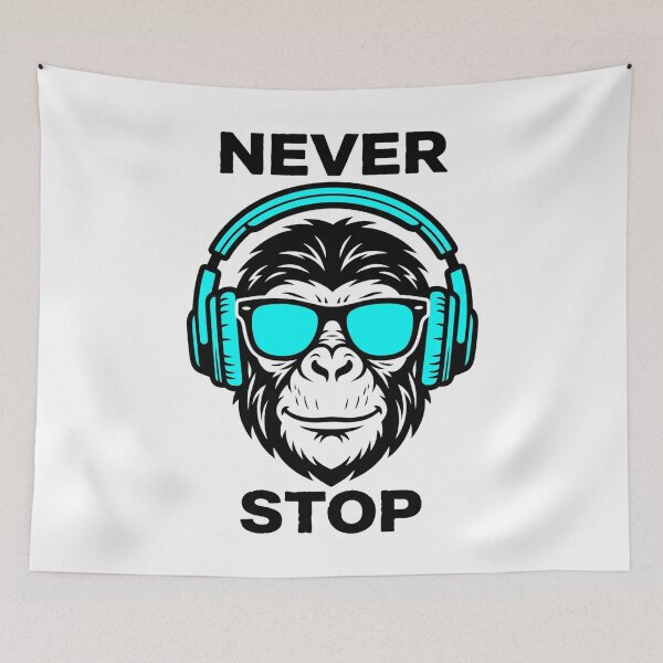 Item preview, Never Stop Monkey Music Lover Streetwear Shirt designed and sold by Mr-wow.