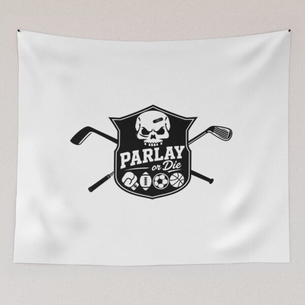 Item preview, Parlay or Die Skull Sports Crest Logo designed and sold by ParlayOrDie.