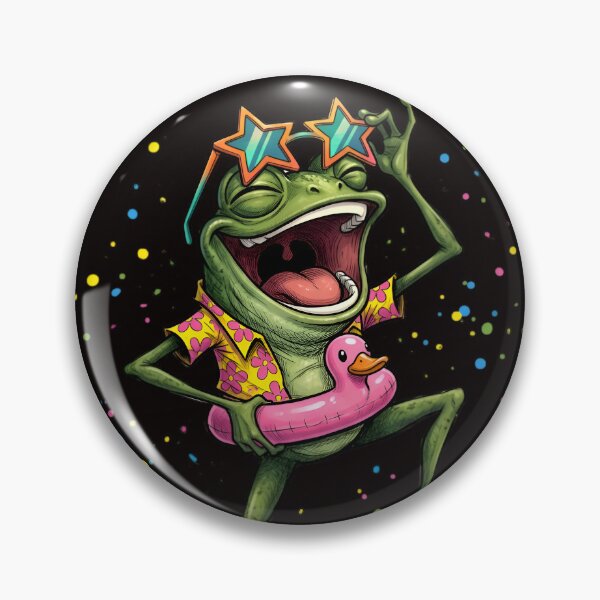 Item preview, Funny Summer Frog Pool Party Shirt | Vacation Frog Retro Design designed and sold by GraphicGlowTeesStore.
