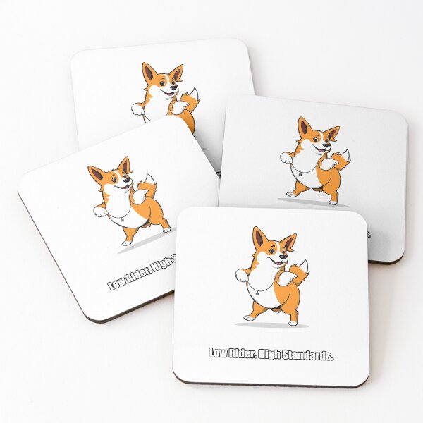 Item preview, Corgi Sticker - Low Rider High Standards - Funny Corgi Gift designed and sold by pawdrops.